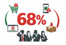 Why 68% of Bangladesh E-commerce Businesses Failed in 2023-2025 (And How Yours Can Survive) 68 percent of Bangladesh e-commerce businesses failed between 2023 and 2025 shown in red statistics with shopping cart and mobile phone icons