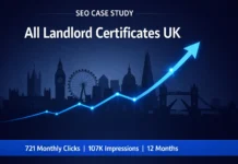 From 154 to 721 Monthly Clicks: How We Rebuilt a London Property Site’s Organic Traffic in 12 Months | UK Local SEO Case Study SEO Case Study All Landlord Certificates (UK)