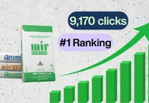 How Mir Cement Went From Stagnant Traffic to 9,170 Monthly Clicks Mir Cement SEO case study showing 9170 clicks and 210K impressions in December 2024